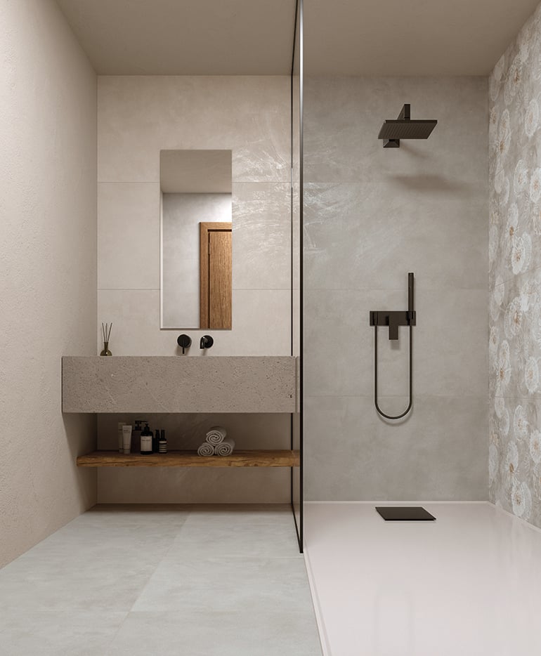 Herberia-collezione Clay-bagno-avorio-decoro dandy