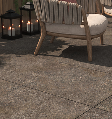 Porfido. The strength of stone, designed for outdoor spaces